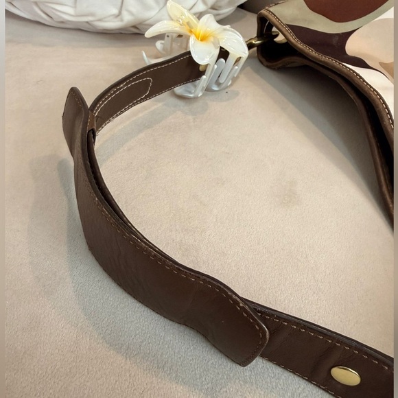 Vintage Coach Scarf Print Multicolor Signature Monogram Shoulder Handbag Purse - Picture 8 of 13